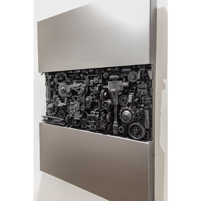 Industrial Industrial-Inspired Assemblage Wall Sculpture — Mixed Metal Components, 24″ High X 18″ Wide - Mid-Life Crisis 204 For Sale - Image 3 of 7