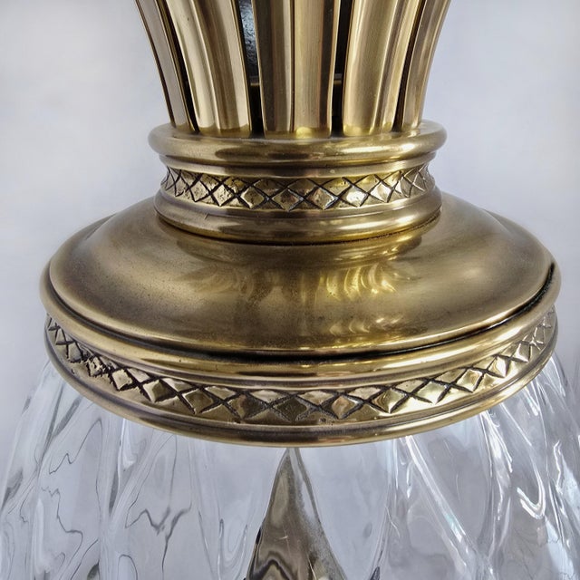 Hinkley Plantation Hanging Pineapple Pendant Light – Solid Brass Fixture (Two Available) For Sale - Image 4 of 13