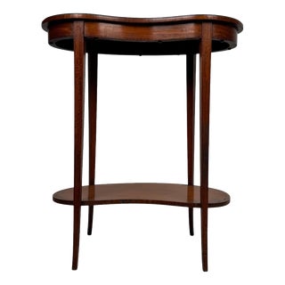 19th Century English Satinwood Kidney-Shaped Side Table For Sale