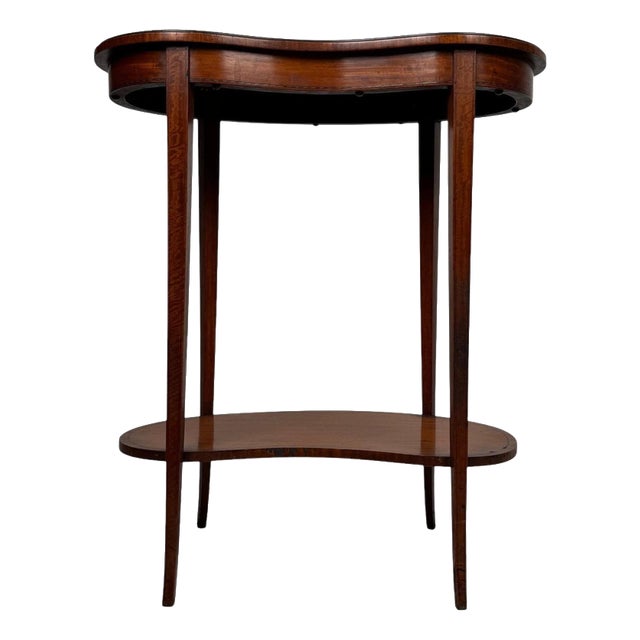 19th Century English Satinwood Kidney-Shaped Side Table For Sale