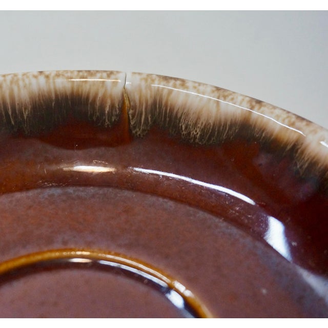 Vintage Brown Drip Glaze Stoneware Set - McCoy Bean Pot & Hull Serving Set - 3pcs For Sale - Image 10 of 11