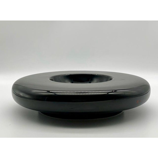 Black Ceramic Bowl by Architects Boccato, Gigante and Zambusi for Sicart, Italy, 1970 For Sale - Image 6 of 6