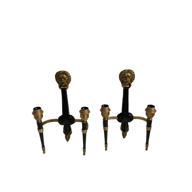 Sconces Attributed to Maison Jansen, Set of 2 For Sale