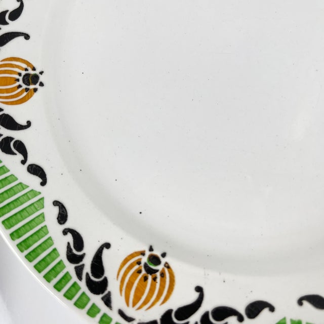 Ceramic Maroussia Dessert Plates from Sarreguemines, 1930s, Set of 7 For Sale - Image 7 of 11