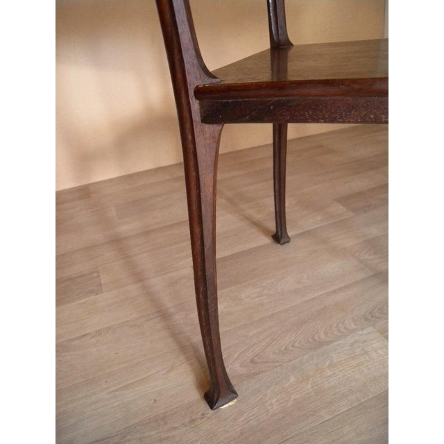 Brown Antique Art Nouveau Side Table, 1890s For Sale - Image 8 of 18