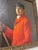 An oil on canvas portrait of a gentleman in red-jacketed riding regalia that was exhibited at a Royal Academy Exhibition...