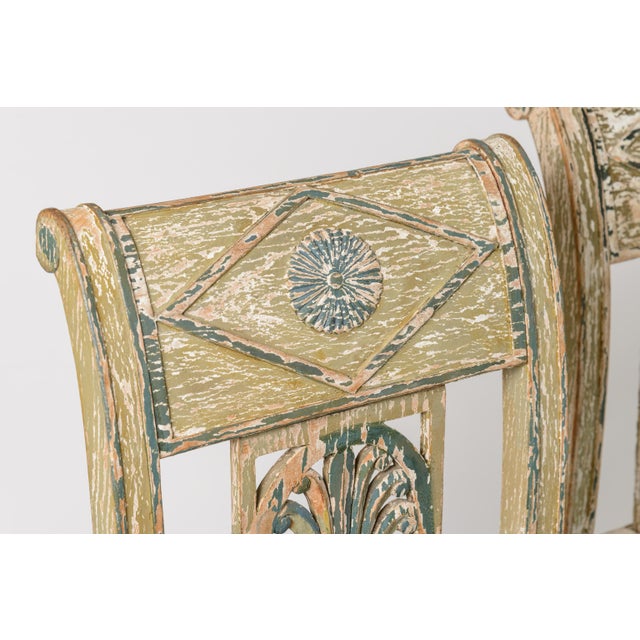 Pair of French Period Directoire Neoclassical Side Chairs, C. 1795 For Sale - Image 4 of 12