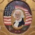 American Antique American Folk Art Oil Painting of George Washington Portrait With Flag For Sale - Image 3 of 6