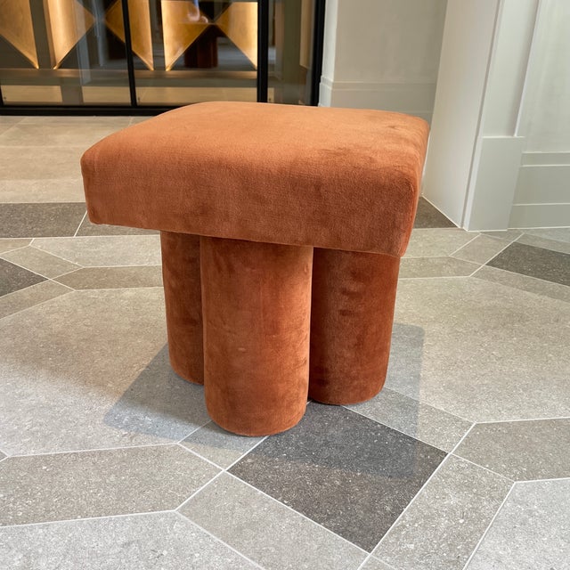Lulu & Rust Colored Velvet Stool Chairish