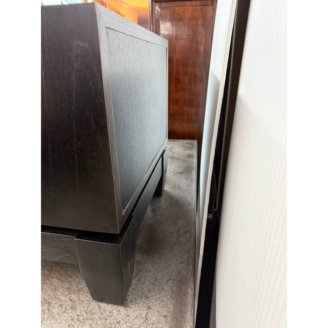 Furniturologie Brooklyn Ebony Oak Wood Nightstand For Sale - Image 12 of 12