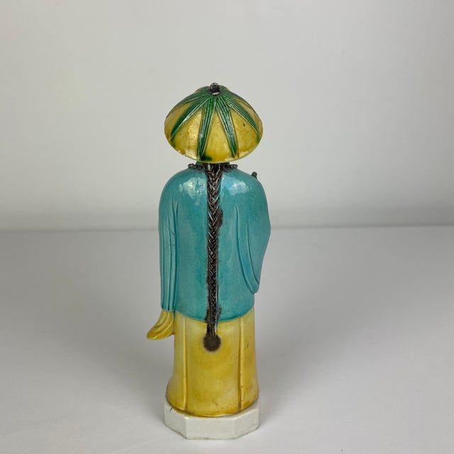Chinese Late 19th Century, Porcelain Chinese Figure For Sale - Image 3 of 8