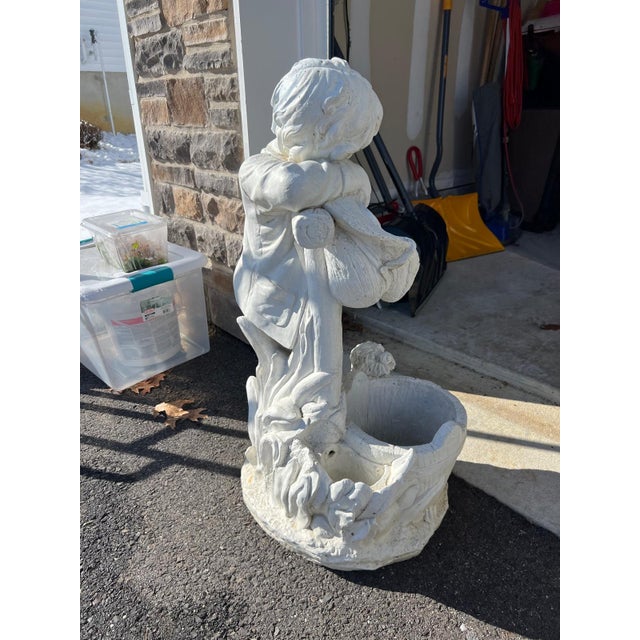 1990s Vintage Garden Statue Planter/Fountain Figure For Sale - Image 5 of 6