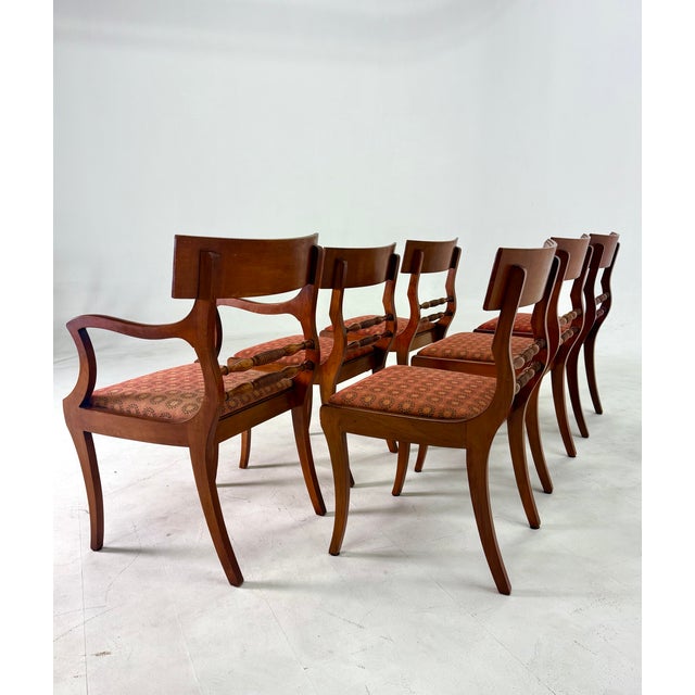 Mid-Century Modern Early 20th Century Klismos Style Dining Chairs - Set of 6 For Sale - Image 3 of 4