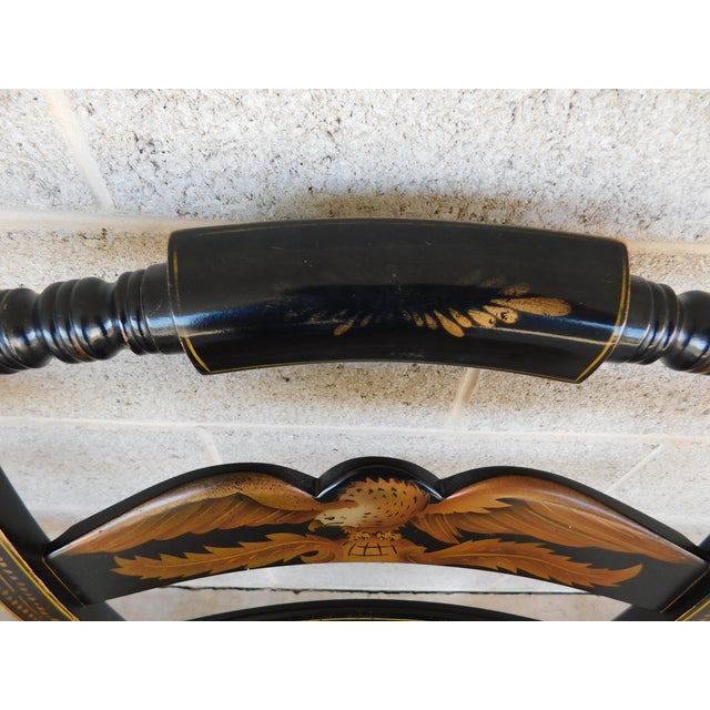 L Hitchcock Maple Stenciled Eagle Back Tavern Inn Chairs - Set of 4 For Sale - Image 13 of 17