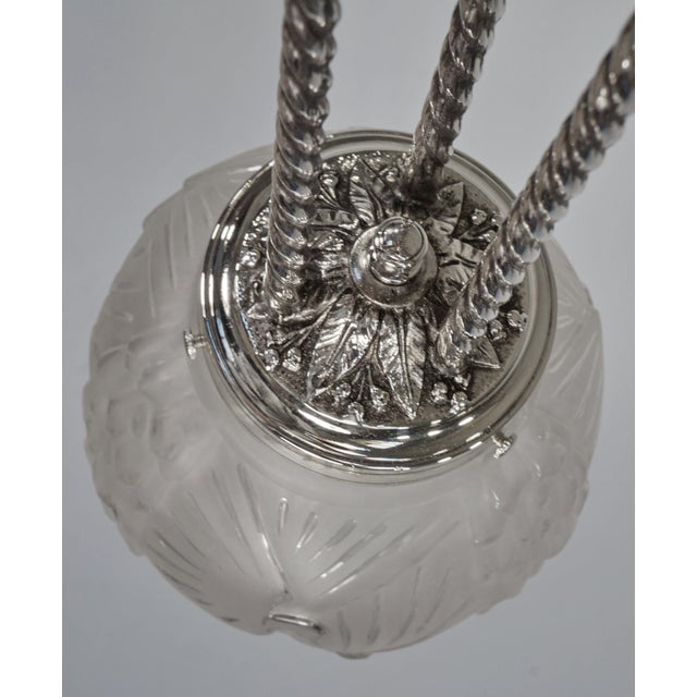 Petitot & Muller Freres French Art Deco Pendant Light 1930s - 2 Available For Sale - Image 9 of 13