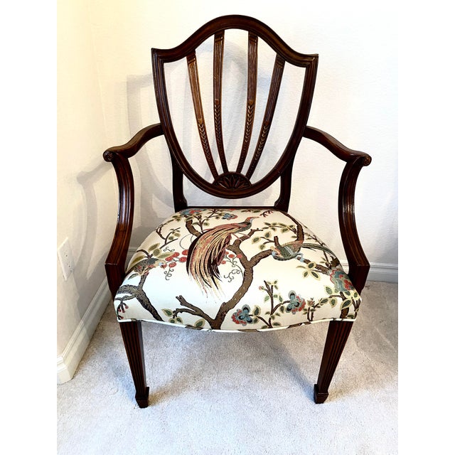 Baker Historic Charleston Collection Set of Eight Carved Shield-Back Chairs Excellent Mint Condition Late 20th Century For Sale - Image 12 of 18