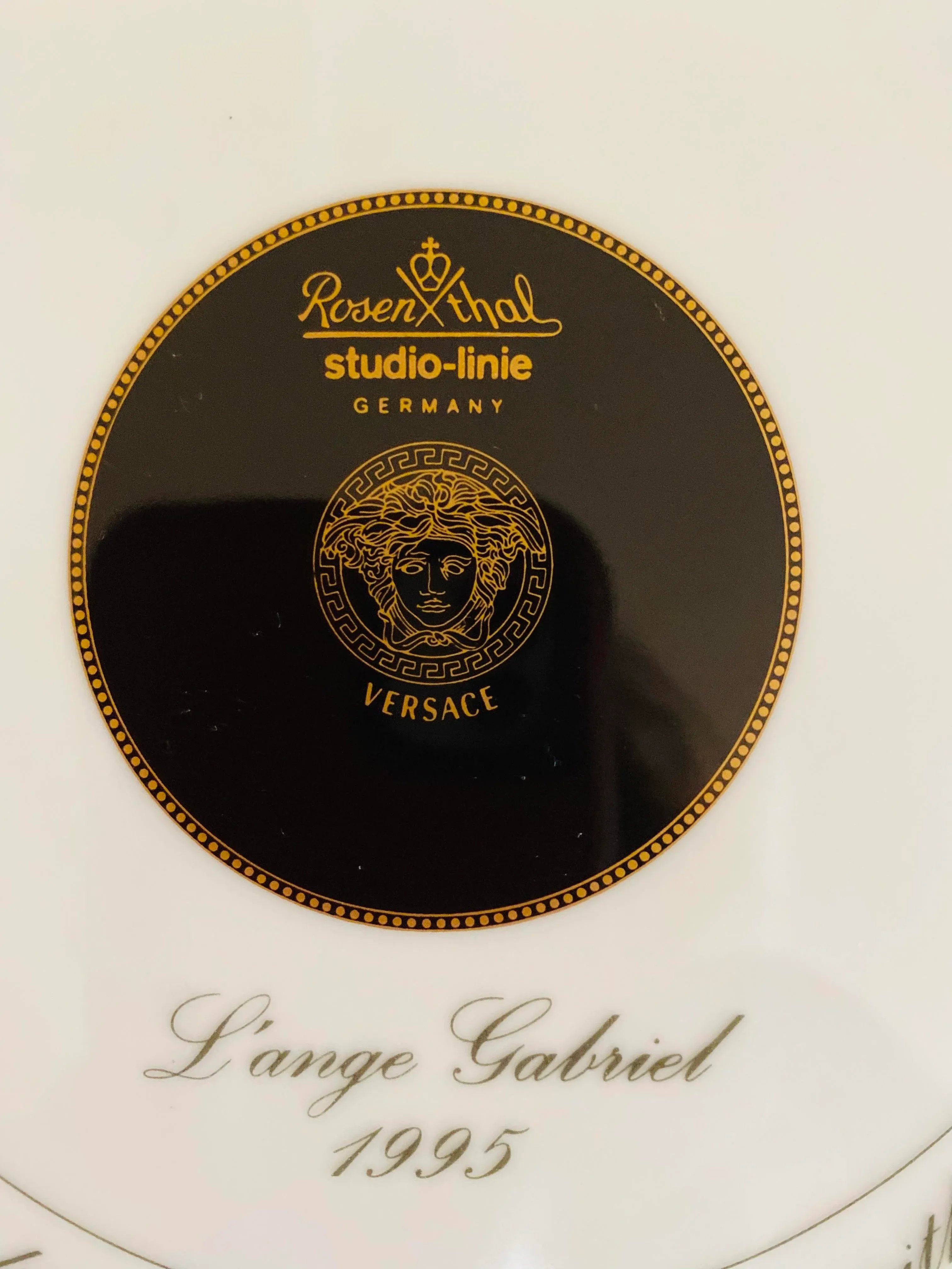 Versace for Rosenthal L'ange Gabriel Collectors Plate, 1995 | Chairish