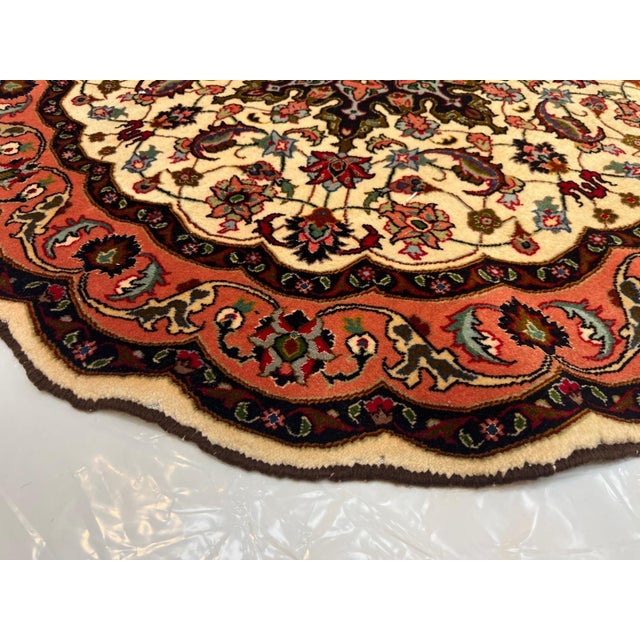 1970s 1970s Persian Tabriz, 3'3" X 3'3" For Sale - Image 5 of 5