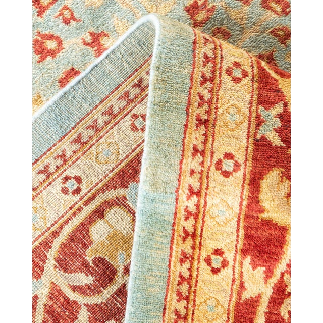 Eclectic, One-of-a-Kind Hand-Knotted Area Rug - Light Blue, 8' 0" x 10' 1" For Sale In New York - Image 6 of 8
