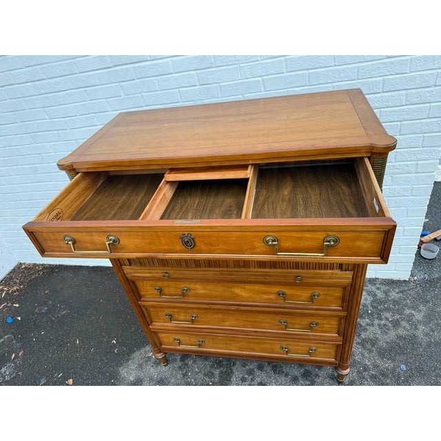 Kindel Furniture Late 20th Century Kindel Louis XVI French Regency Style Belvedere Dresser With Tambour For Sale - Image 4 of 18