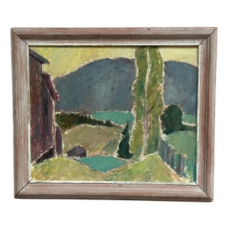 John Hedman, Landskap, 1966, Gouache on Panel, Framed For Sale