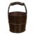 1900s Qing Southern Chinese Wooden Bucket with Large Handle & Metal Accents For Sale