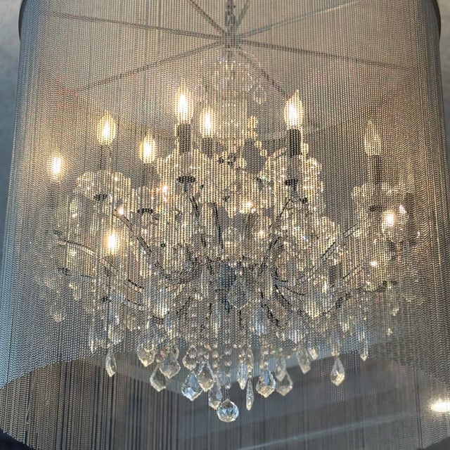 Restoration Hardware Rh Restoration Hardware Vaille 36” Crystal Chandelier Lighting 5 Avail For Sale - Image 4 of 4