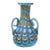Antique Fratelli Toso Murano Fenicio Pulled Feather Technique Blue Orange White Italian Art Glass Cabinet Vase For Sale