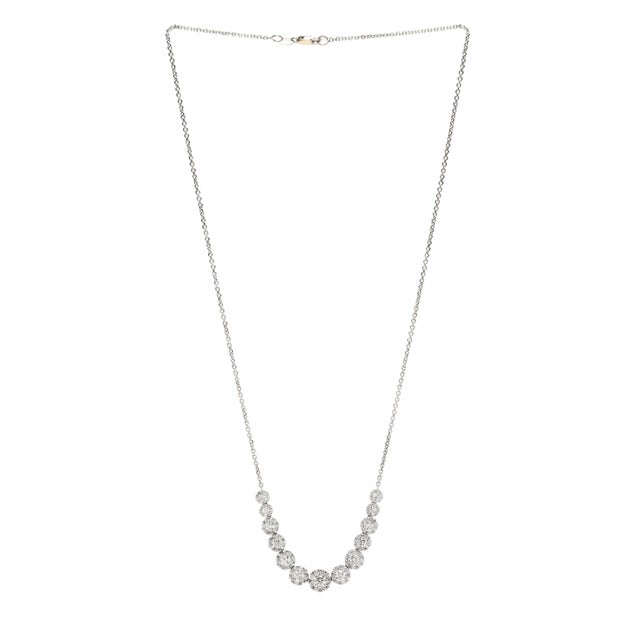 Stones: diamond round brilliant cut 1.2-3.5 mm approximately 2.2 total carats GI color/ SI1-I1 clarity Length: 17 in....