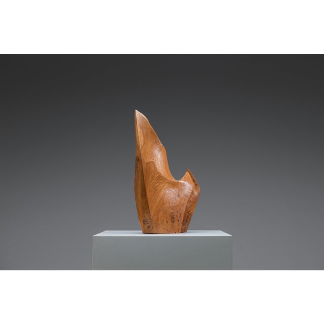 Sculptural Form in Elm, 1985 For Sale - Image 9 of 18