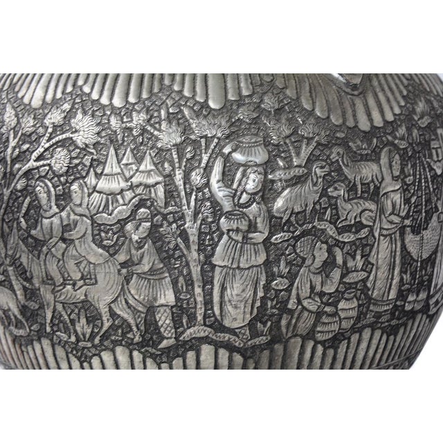 Large Copper Tea Pot with Engraving, 1940s For Sale - Image 11 of 18