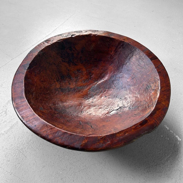 ​Antique Japanese Wooden Bowl, 1890s For Sale - Image 6 of 17