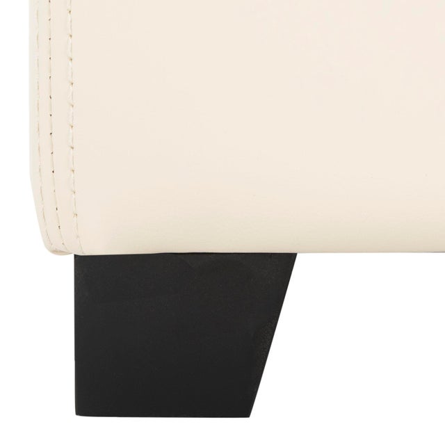 Single Tray Ottoman in Flat Cream For Sale In Philadelphia - Image 6 of 7