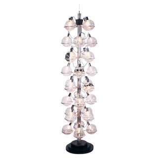 Sarfatti 102“ Foyer Lighting Object 32 Globes Chandelier, 1960s, Italy For Sale
