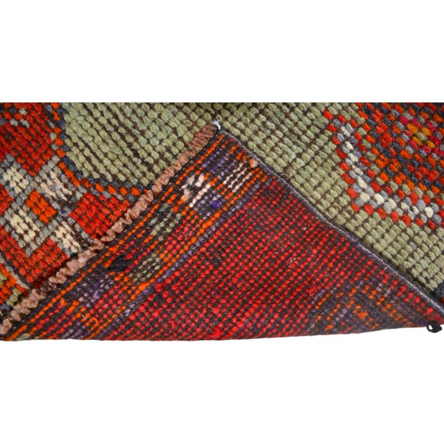 1960s Vintage Hand-Knotted Tribal Runner - 2′9″ × 9′9″ For Sale - Image 10 of 10