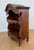 Brown 1950s Spanish Carved Wood Open Shelf With Floral Decoration For Sale - Image 8 of 13