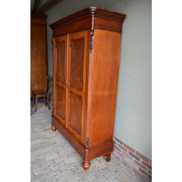 Wood Antique Mahogany Biedermeier Maids Cupboard For Sale - Image 7 of 10