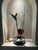 Contemporary Contemporary Handcrafted Metal Floral Sculpture - Bird of Paradise & Anthurium in Brushed Steel Base - signed "K Johnson" For Sale - Image 3 of 9