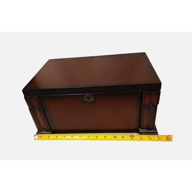 2005 Bombay Company Jewelry Chest 15x9 Compartment Drawers Cherry Wood Vintage For Sale - Image 11 of 16