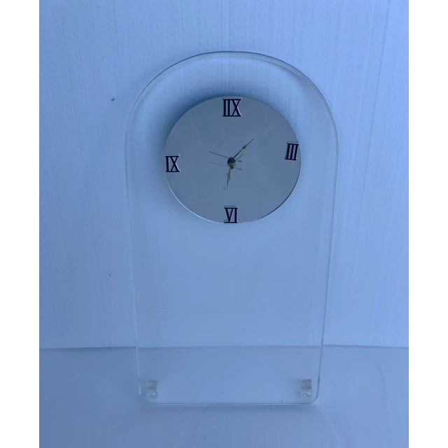 1970s 1970s Mid-Century Modern Lucite Wall Clock For Sale - Image 5 of 9