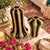 Art Deco Hollywood Regency Black & Tan Fluted Ceramic Vase Pair For Sale - Image 16 of 16