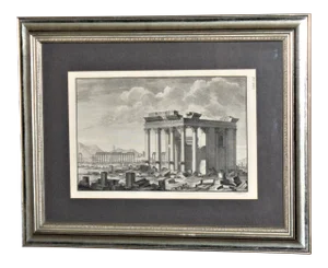 Mid 18th Century "Ruins of Palymara, Otherwise Tedmor, in the Desert" Original Robert Wood Print, Framed