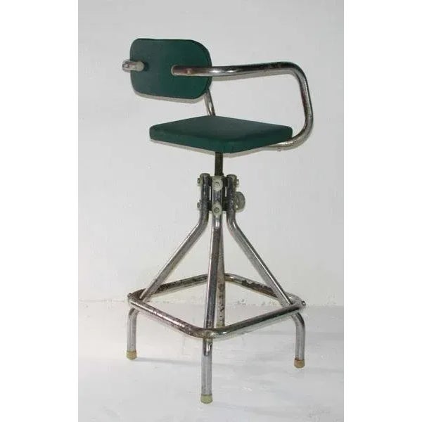 French Vintage Industrial Design Hairdressers Kids Chair, 1940 For Sale - Image 4 of 8