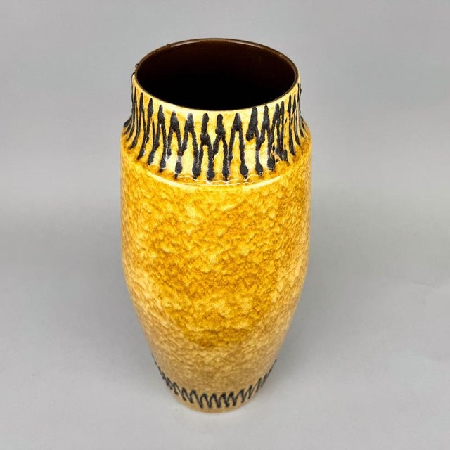 German Ceramic Floor Vase, 1970s For Sale - Image 4 of 9