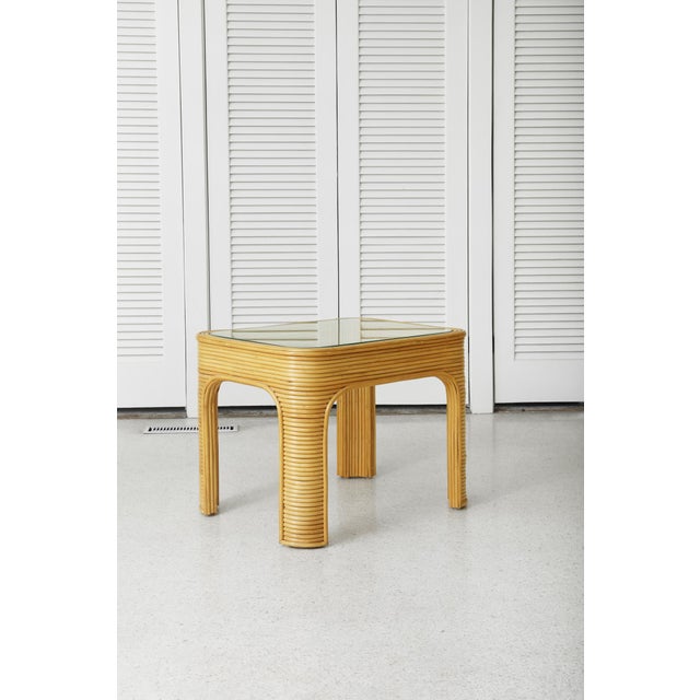Late 20th Century Pencil Reed Side Table For Sale - Image 4 of 6