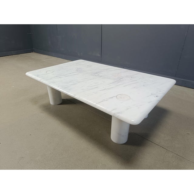 Angelo Mangiarotti Carrara Marble Coffee Table attributed to Angelo Mangiarotti for Up&Up, Italy, 1970s For Sale - Image 4 of 11