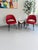1950s Eero Saarinen for Knoll Executive Side Chairs in Red Vinyl - Pair For Sale - Image 6 of 14