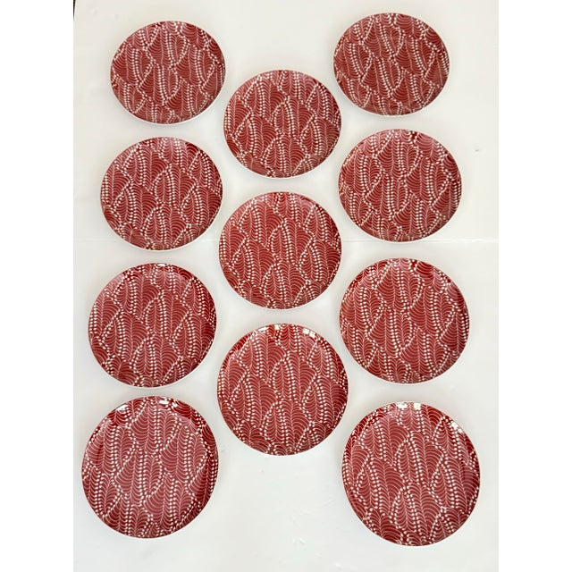 Georges Briard Papyrus Salad Plate - Set of 11 For Sale - Image 11 of 11