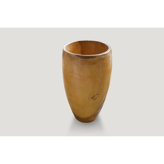 2010s Andrianna Shamaris Palm Wood Container For Sale - Image 5 of 5