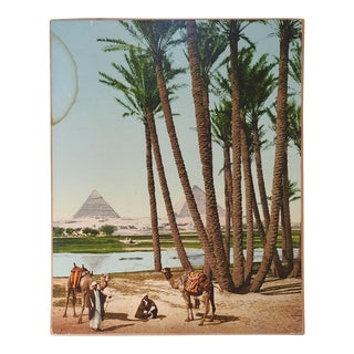 Antique 1890s Photograph Giza Pyramids Egypt For Sale